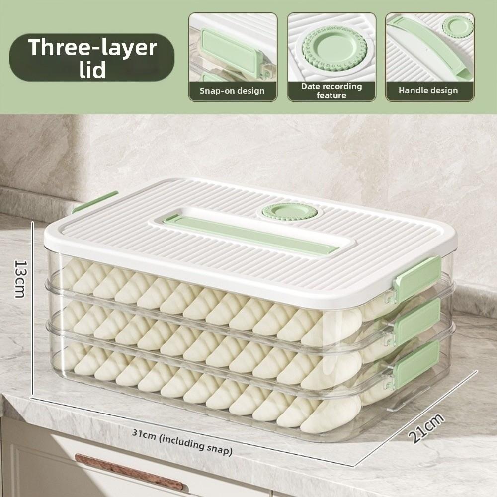Fresh Keeping Dumpling Storage Box Multi-Layer Wontons Box Refrigerator Box Home Kitchen Three-layers
Fresh Keeping Dumpling Storage Box Multi-Layer Wontons Box Refrigerator Box Home Kitchen Three-layers