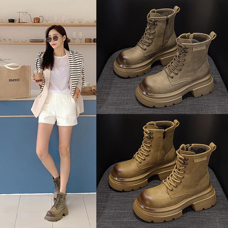 thick-soled leather Martin boots women s autumn new casual fashion versatile retro short boots big head medium tube women s boots 35
thick-soled leather Martin boots women s autumn new casual fashion versatile retro short boots big head medium tube women s boots 35