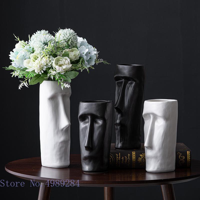 Abstract Human Face Vase Ceramic Vase Black and White Exposure Flower Arrangement Ceramic Handicraft Ornaments Home Decoration
Abstract Human Face Vase Ceramic Vase Black and White Exposure Flower Arrangement Ceramic Handicraft Ornaments Home Decoration