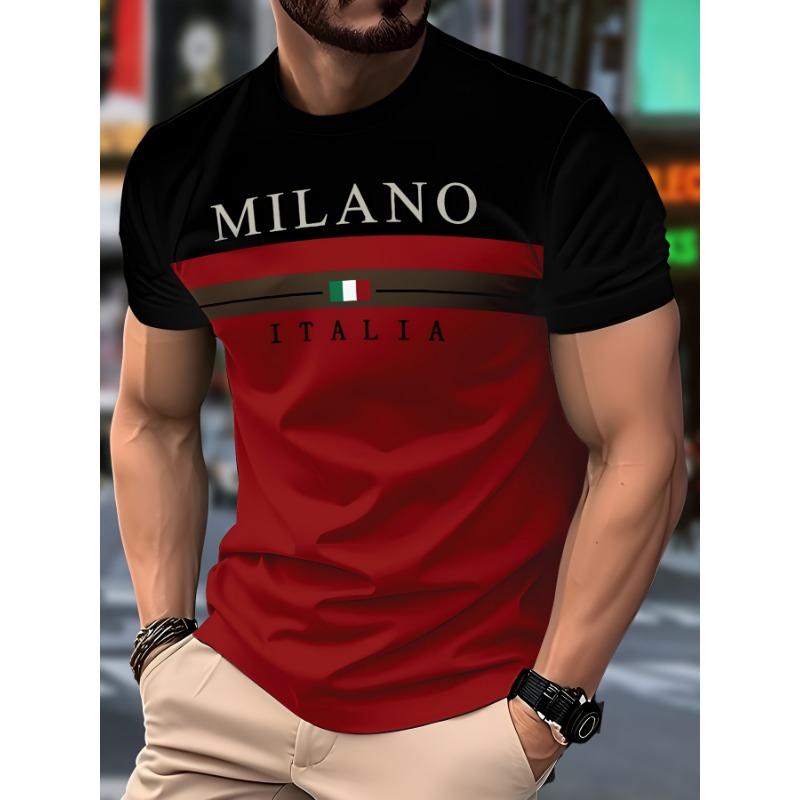 Men s Casual T-shirt with Black and Red Contrasting Design, Breathable Daily Shirt, Urban Outdoor Activity Round Neck S
Men s Casual T-shirt with Black and Red Contrasting Design, Breathable Daily Shirt, Urban Outdoor Activity Round Neck S