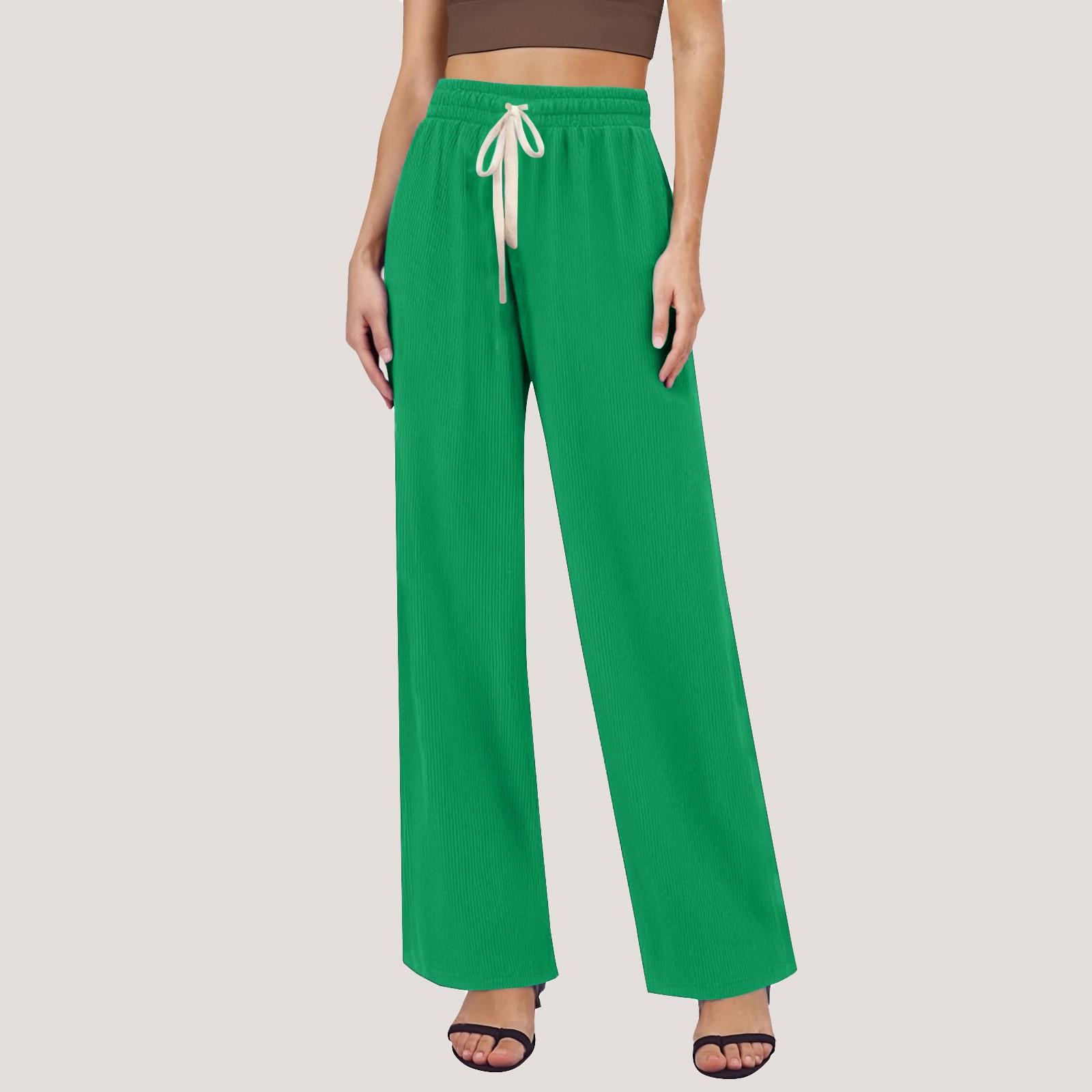 Женские широкие брюки с карманами, легкие, с высокой талией, свободные, укороченные брюки с поясом One Size зелёный
Женские широкие брюки с карманами, легкие, с высокой талией, свободные, укороченные брюки с поясом One Size зелёный