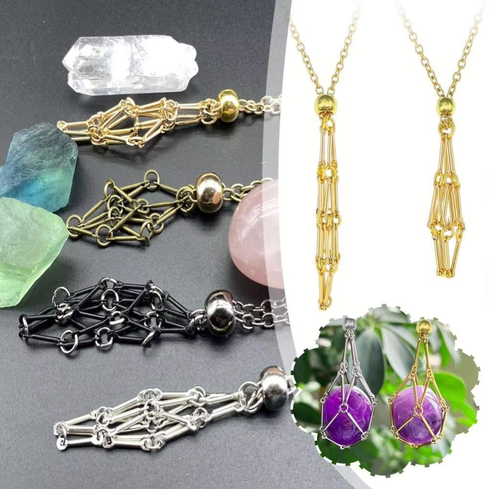 Stone Storage Crystal Cage Necklace DIY Rhinestone Holder Necklace Stainless Steel Necklace Ladies Silver S-4cm
Stone Storage Crystal Cage Necklace DIY Rhinestone Holder Necklace Stainless Steel Necklace Ladies Silver S-4cm