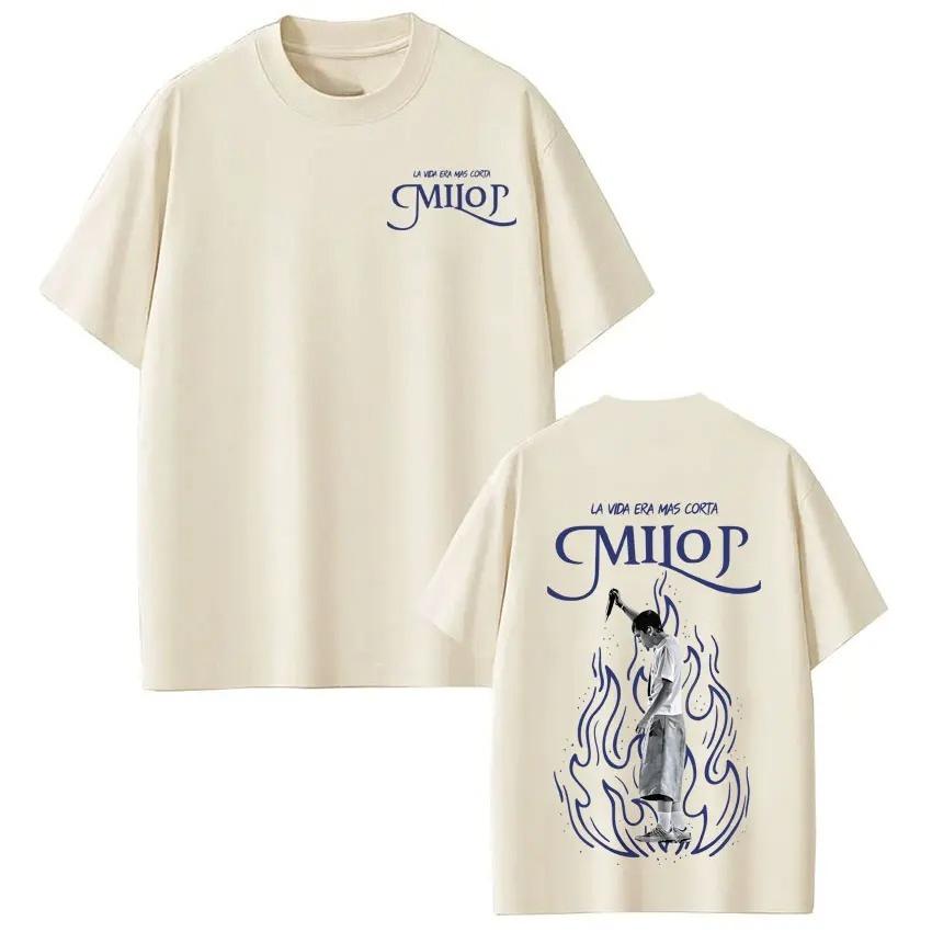 Cotton Harajuku TShirts Rapper Milo J La Vida Era Mas Corta Album Tour 2026 Print TShirt Unisex Women Vintage Casual Loose TShirt 4XL
Cotton Harajuku TShirts Rapper Milo J La Vida Era Mas Corta Album Tour 2026 Print TShirt Unisex Women Vintage Casual Loose TShirt 4XL