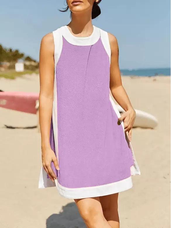 Summer Women s Sleeveless Color Block Round Neck Top XS фіолетовий
Summer Women s Sleeveless Color Block Round Neck Top XS фіолетовий