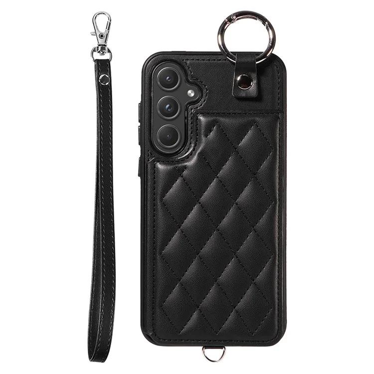 Card Bag 009 for Samsung Galaxy A55 5G Case Rhombus Leather+TPU Phone Cover Kickstand - Black
Card Bag 009 for Samsung Galaxy A55 5G Case Rhombus Leather+TPU Phone Cover Kickstand - Black