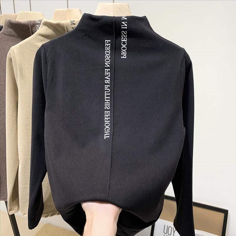 The Trend Women s Bottoming T-shirt Made of German Velvet with A Half-high Collar and Long Sleeves for Spring Autumn Winter S
The Trend Women s Bottoming T-shirt Made of German Velvet with A Half-high Collar and Long Sleeves for Spring Autumn Winter S