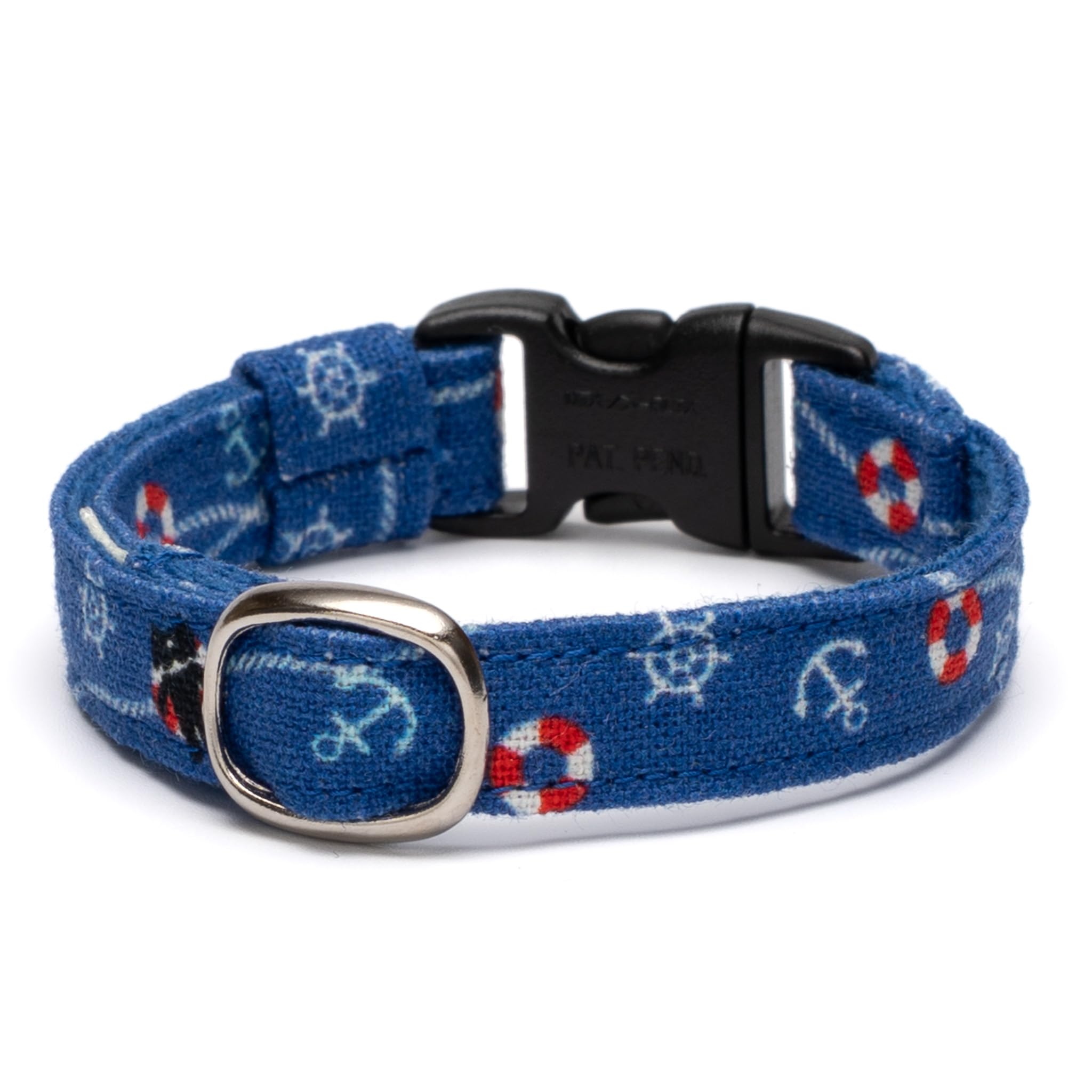 Графический кошачий ошейник Poponeko с морской безопасной пряжкой и колокольчиком, против облысения (Якорь, S)
Графический кошачий ошейник Poponeko с морской безопасной пряжкой и колокольчиком, против облысения (Якорь, S)