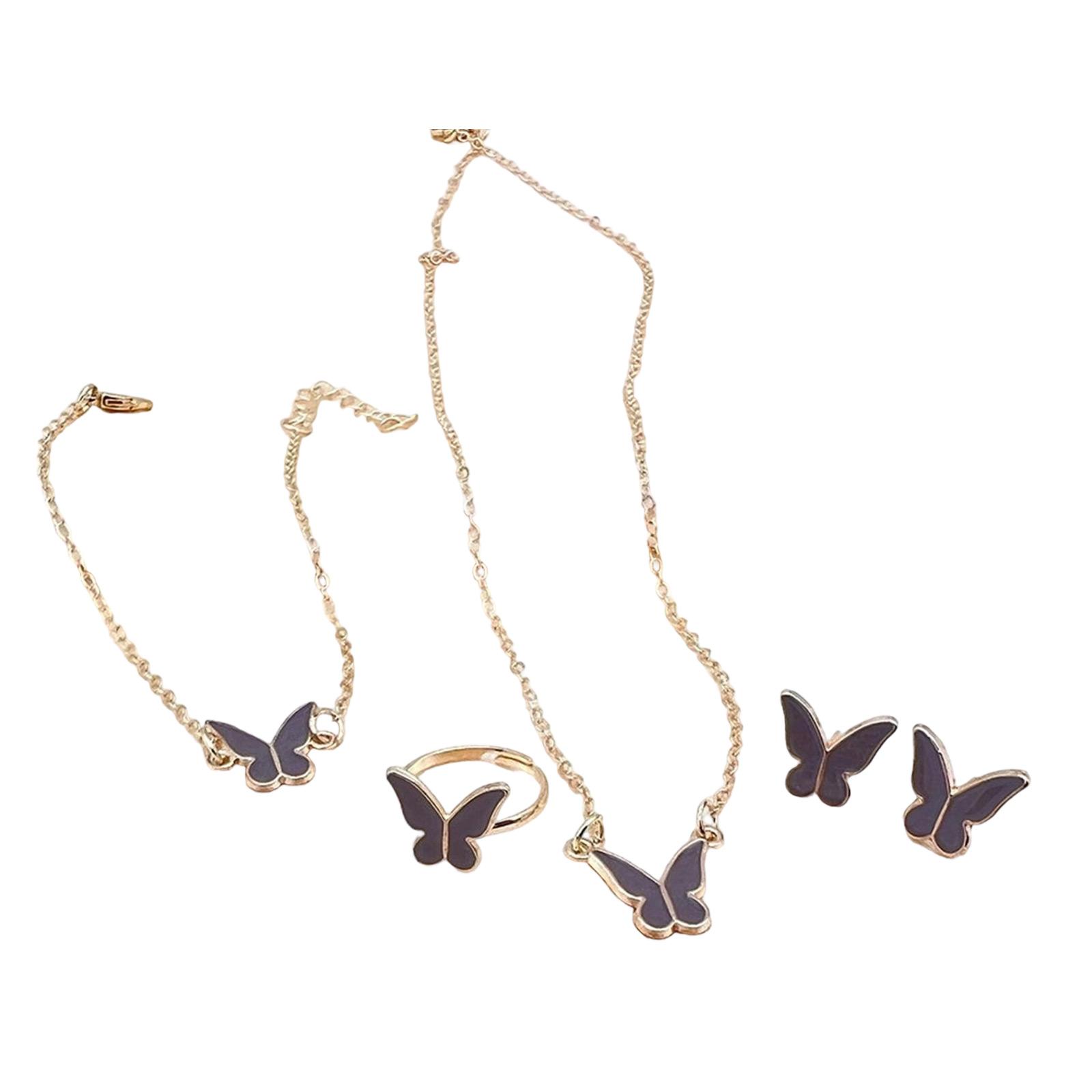 Sophisticated Butterfly Necklace Bracelet Ring Earrings Ensemble Crafted from Alloy Materials for Comfort and Durability кавовий
Sophisticated Butterfly Necklace Bracelet Ring Earrings Ensemble Crafted from Alloy Materials for Comfort and Durability кавовий