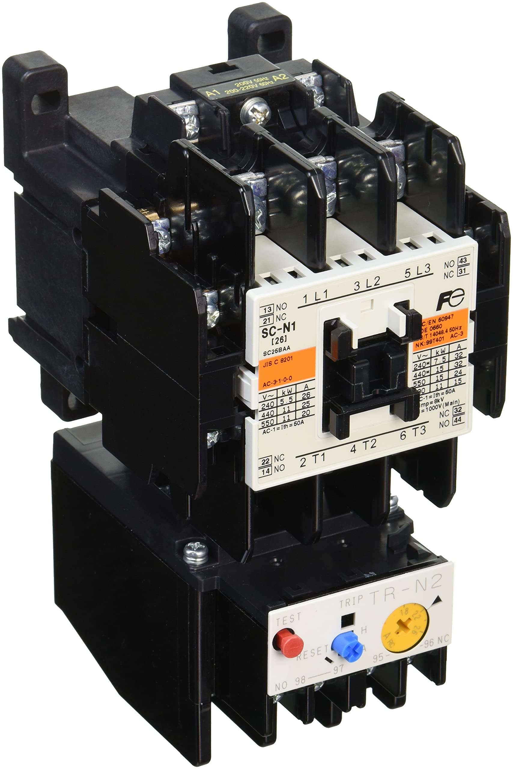 Fuji Electric Standard Electromagnetic Switch Case Coverless SW-N1-200V-5.5KW-AC200V
Fuji Electric Standard Electromagnetic Switch Case Coverless SW-N1-200V-5.5KW-AC200V
