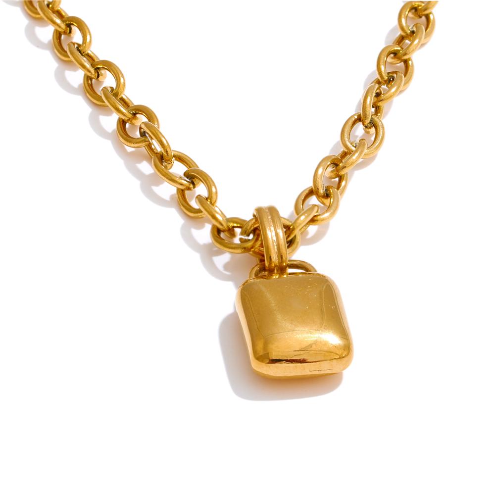 Yhpup Personalized Smooth Metal Rectangle Pendant Necklace Tarnish Resistant Stainless Steel Chain Charm Jewelry High Quality
Yhpup Personalized Smooth Metal Rectangle Pendant Necklace Tarnish Resistant Stainless Steel Chain Charm Jewelry High Quality