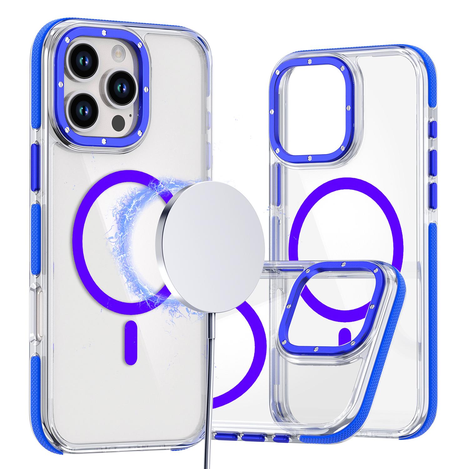 For iPhone 16 Pro Case Anti-Drop Dual Color PC+TPU Transparent Phone Cover Compatible with MagSafe Blue
For iPhone 16 Pro Case Anti-Drop Dual Color PC+TPU Transparent Phone Cover Compatible with MagSafe Blue