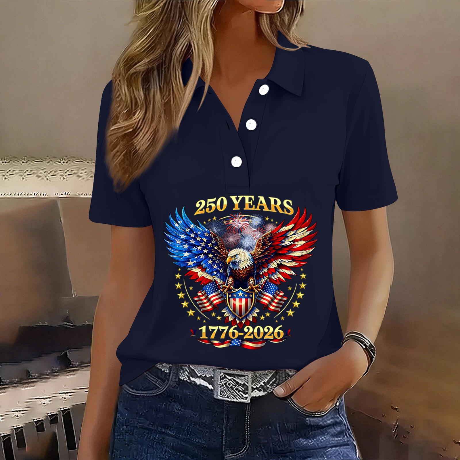 Women Casual Button Front Short Sleeve T Shirt Independence Day Printed Top Lightweight Summer Tee for Everyday Wear XL
Women Casual Button Front Short Sleeve T Shirt Independence Day Printed Top Lightweight Summer Tee for Everyday Wear XL