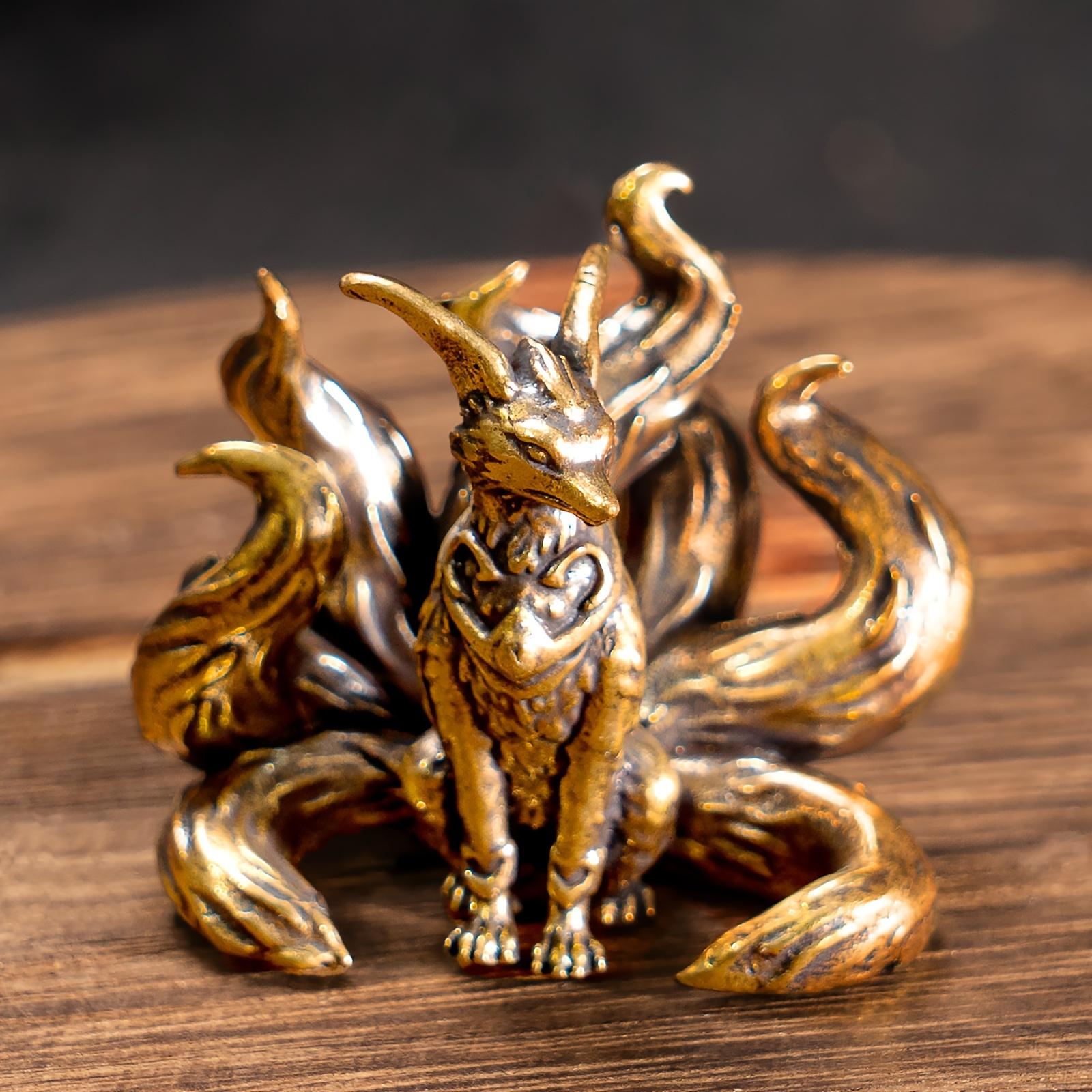 1pc Solid Brass Seven-Tailed Fox Figurine Vintage Anime-Themed Collectible Keychain Ornament brass
1pc Solid Brass Seven-Tailed Fox Figurine Vintage Anime-Themed Collectible Keychain Ornament brass