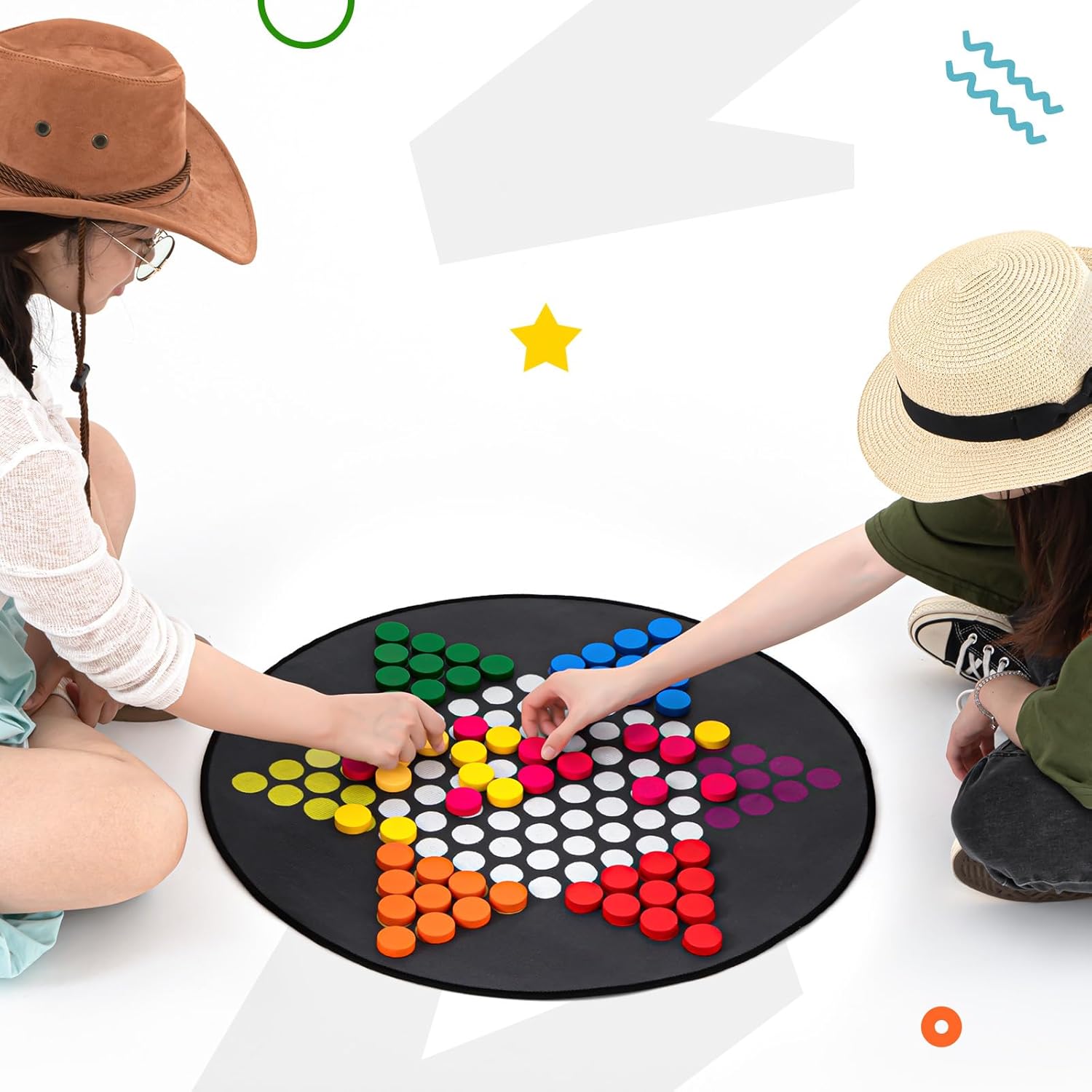 26 Inch Chinese Checkers Game with 60 Pieces, Storage Bag - Classic Strategy Board Game for Adults & Kids United States
26 Inch Chinese Checkers Game with 60 Pieces, Storage Bag - Classic Strategy Board Game for Adults & Kids United States