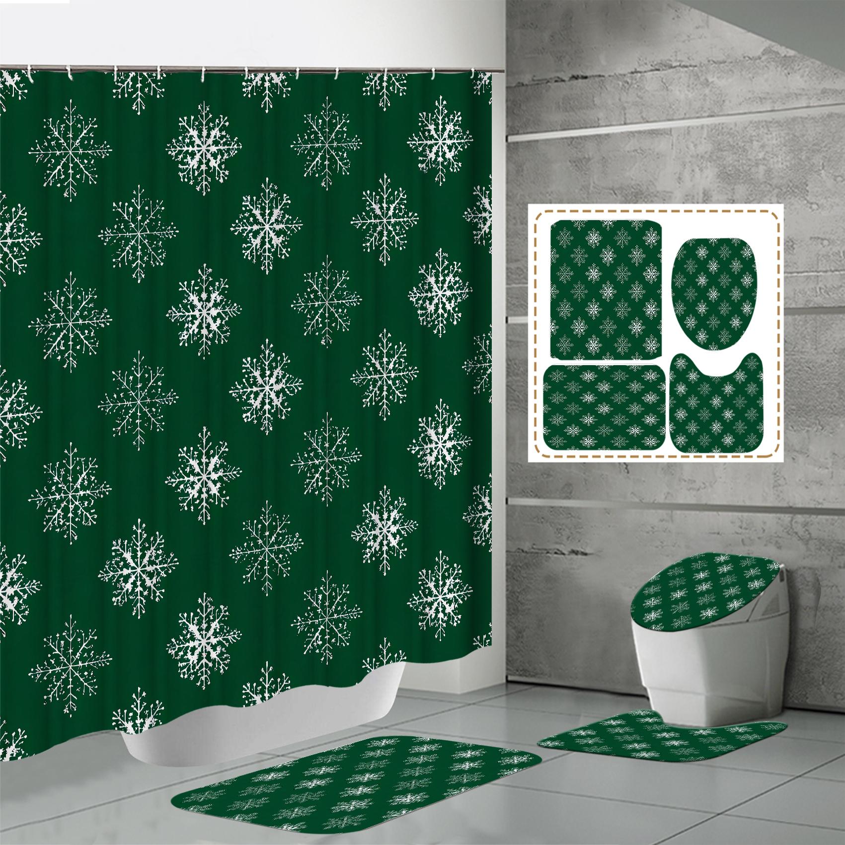 4 шт. Набори для шторки для душу зі шторкою для душу та килимками, килимок на кришку унітазу, U-подібний килимок і килимок для ванної кімнати, набір для ванної кімнати з 12 гачками One Size
4 шт. Набори для шторки для душу зі шторкою для душу та килимками, килимок на кришку унітазу, U-подібний килимок і килимок для ванної кімнати, набір для ванної кімнати з 12 гачками One Size