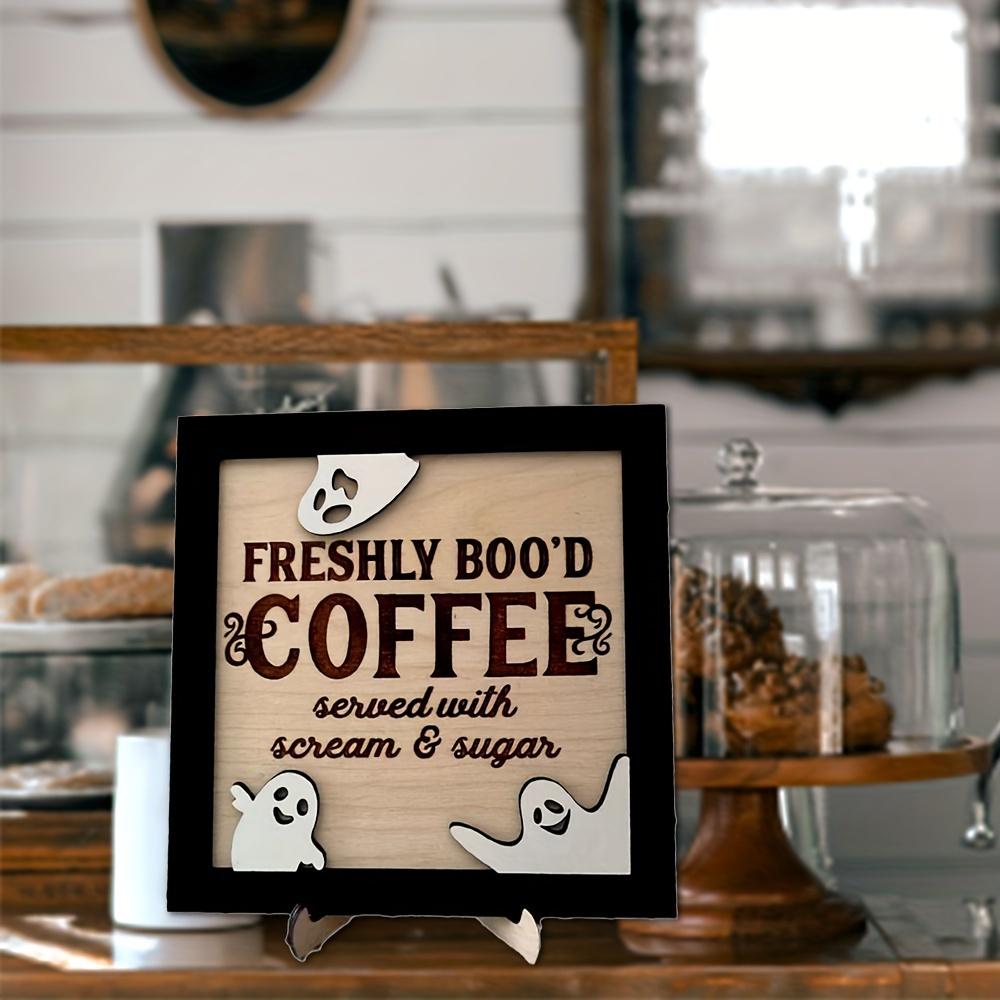 1 шт. 3D Двойная деревянная кофейная вывеска, Веселая Хэллоуинская тематика fresh Boo Coffee , С акцентом в виде привидения, Классический стиль домашнего декора
1 шт. 3D Двойная деревянная кофейная вывеска, Веселая Хэллоуинская тематика fresh Boo Coffee , С акцентом в виде привидения, Классический стиль домашнего декора