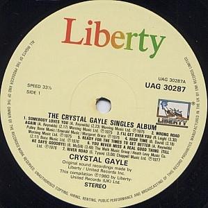 LP Record CRYSTAL GAYLE - The Crystal Gayle Singles Album UAG30287 Liberty UK Pop Used
LP Record CRYSTAL GAYLE - The Crystal Gayle Singles Album UAG30287 Liberty UK Pop Used