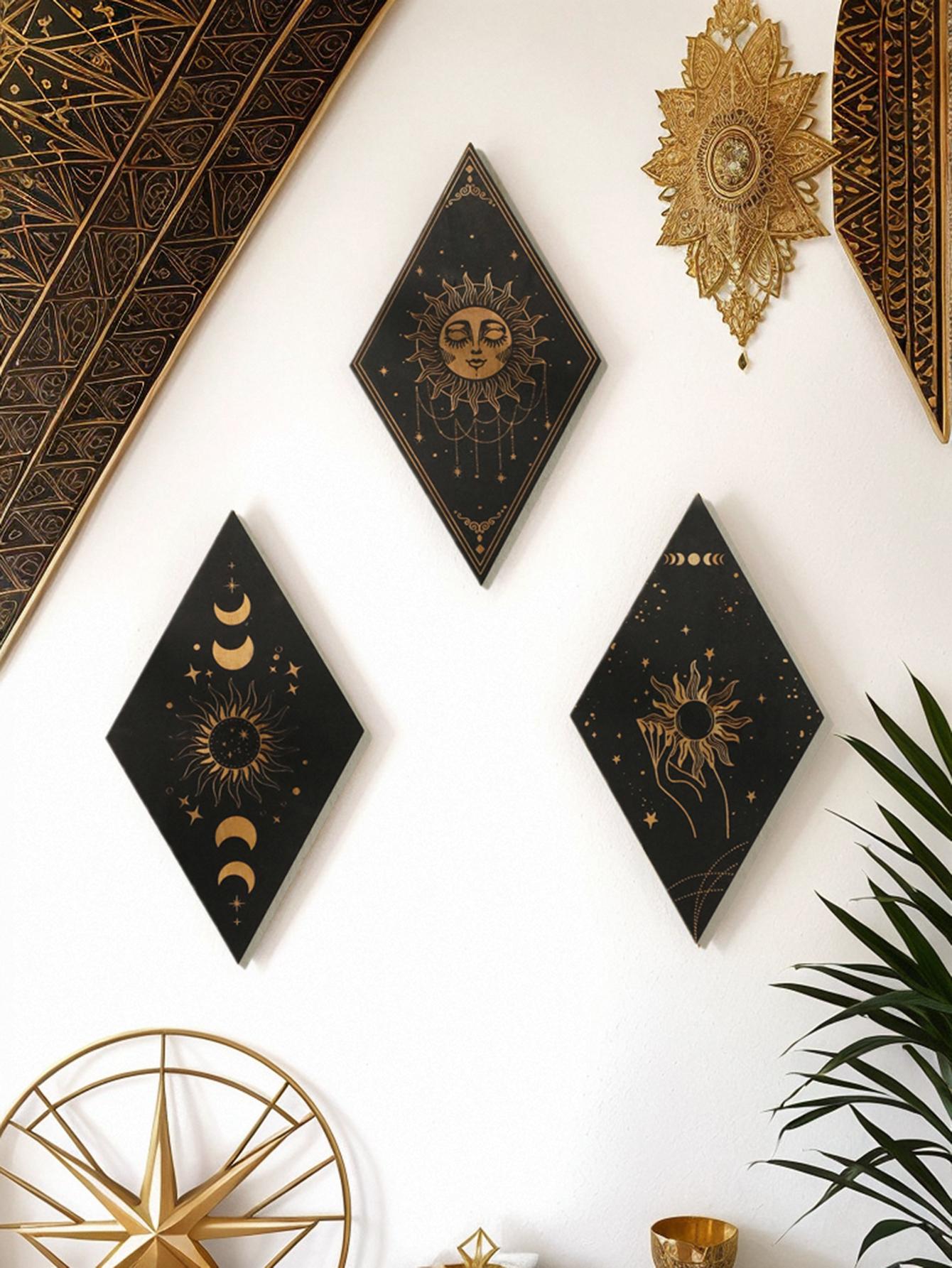 Wooden Witchy Wall Pediments Gothic Moon Stars Sun Phases Snake Wall Decor Wall Hanging for Home Bedroom Farmhouse Crafts Decor
Wooden Witchy Wall Pediments Gothic Moon Stars Sun Phases Snake Wall Decor Wall Hanging for Home Bedroom Farmhouse Crafts Decor