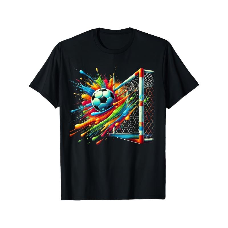 European sizes Men s Soccer T-Shirt - Dynamic Soccer Ball & Goalpost Graphic Tee, Soft Breathable Fabric Crew Neck Shirt F Soccer Training 4XL
European sizes Men s Soccer T-Shirt - Dynamic Soccer Ball & Goalpost Graphic Tee, Soft Breathable Fabric Crew Neck Shirt F Soccer Training 4XL