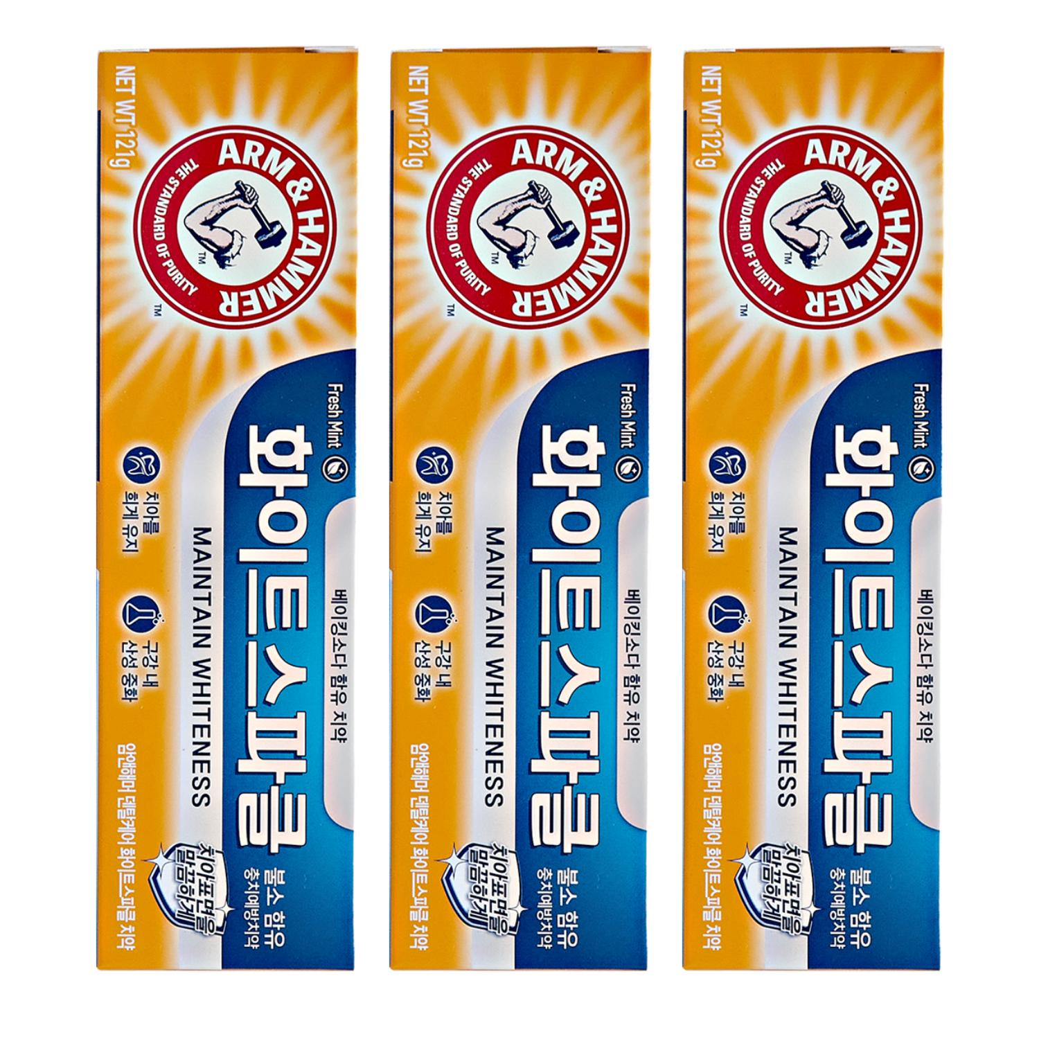 Arm & Hammer Dental Care White Sparkle Whitening Toothpaste 121g 3pcs
Arm & Hammer Dental Care White Sparkle Whitening Toothpaste 121g 3pcs