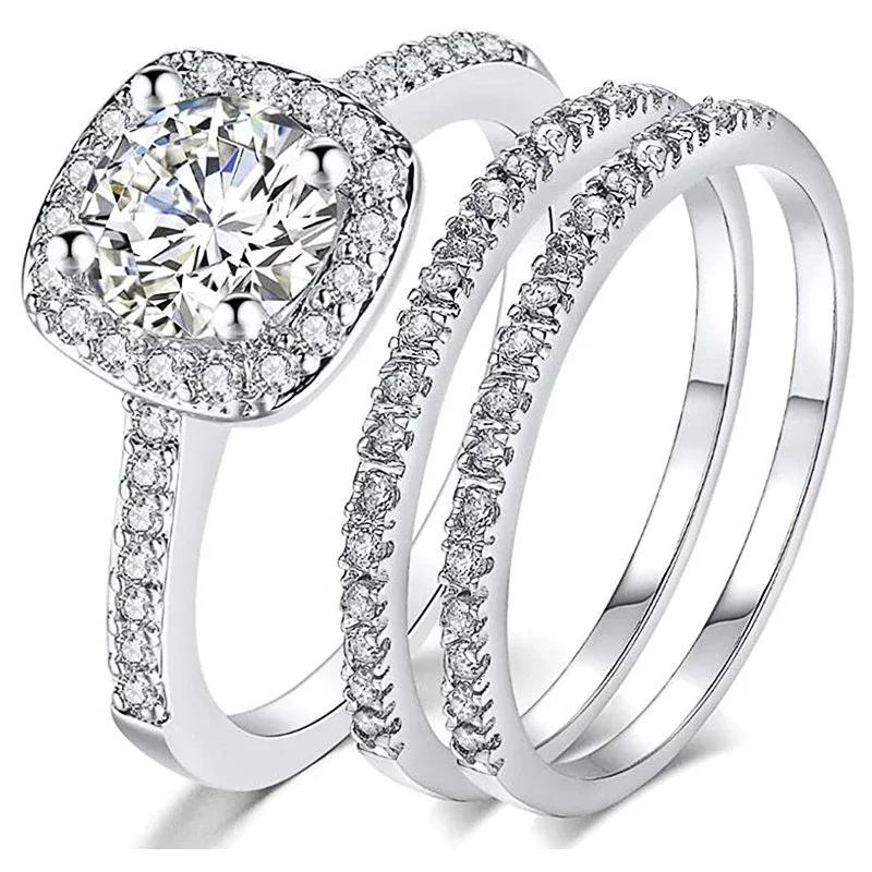 Huitan Brilliant 3Pc/Set Rings for Women Versatile Luxury Dazzling Cubic Zircon Accessories Chic Graceful Wedding Party Zircon 10
Huitan Brilliant 3Pc/Set Rings for Women Versatile Luxury Dazzling Cubic Zircon Accessories Chic Graceful Wedding Party Zircon 10