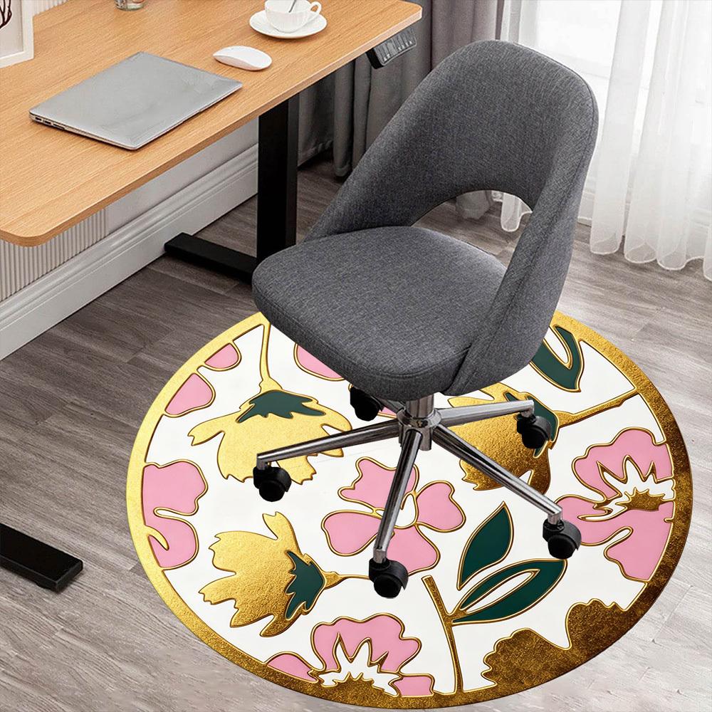 1pc Floral Pattern Gold Round Chair mat office Area Rug - Non-Slip, Floor Mat for Office, Bedroom, Ideal home decor gift p0105071 80cm
1pc Floral Pattern Gold Round Chair mat office Area Rug - Non-Slip, Floor Mat for Office, Bedroom, Ideal home decor gift p0105071 80cm