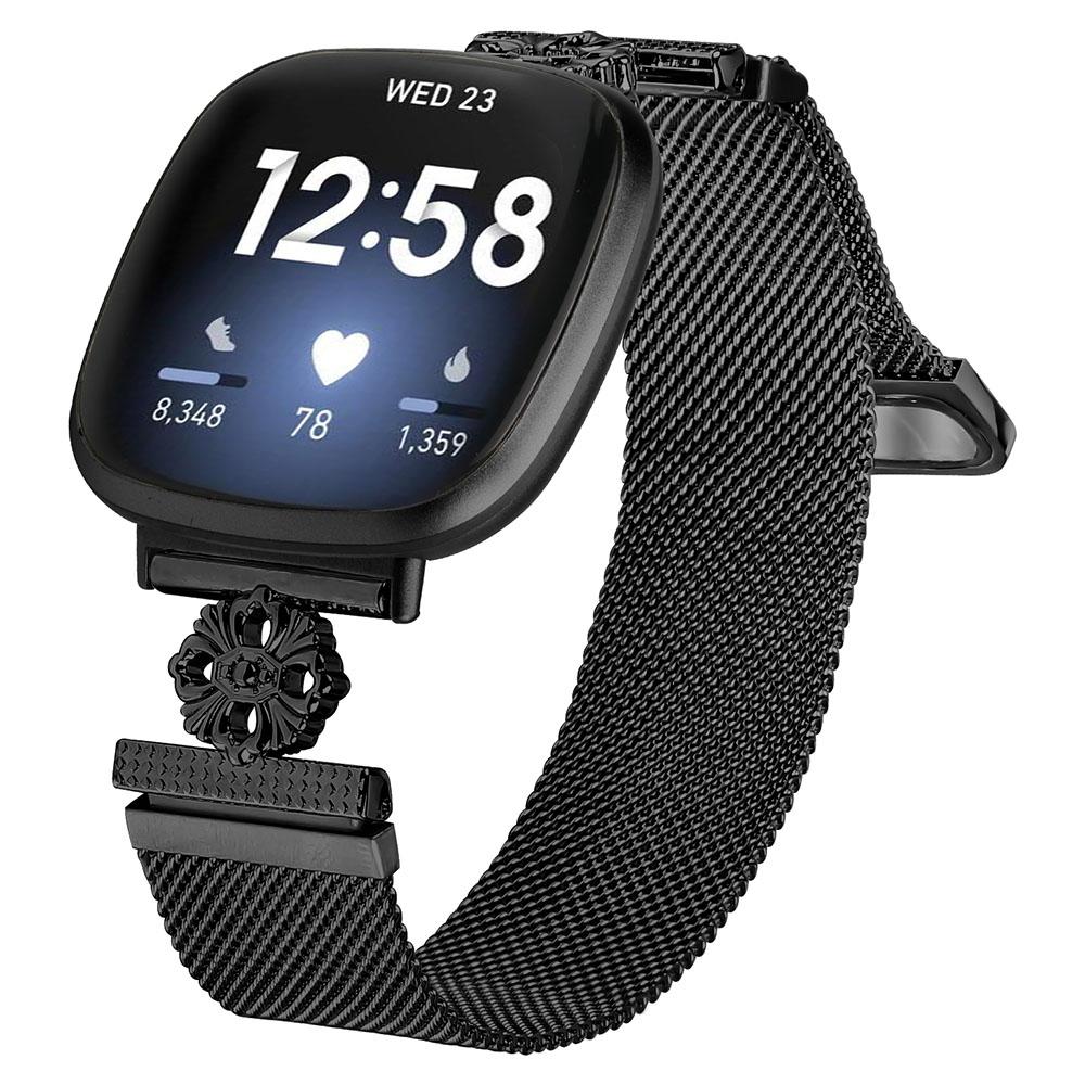 For Fitbit Versa 3/Sense Milanese Band Flower Stainless Steel Magnetic Mesh Watch Strap Black
For Fitbit Versa 3/Sense Milanese Band Flower Stainless Steel Magnetic Mesh Watch Strap Black