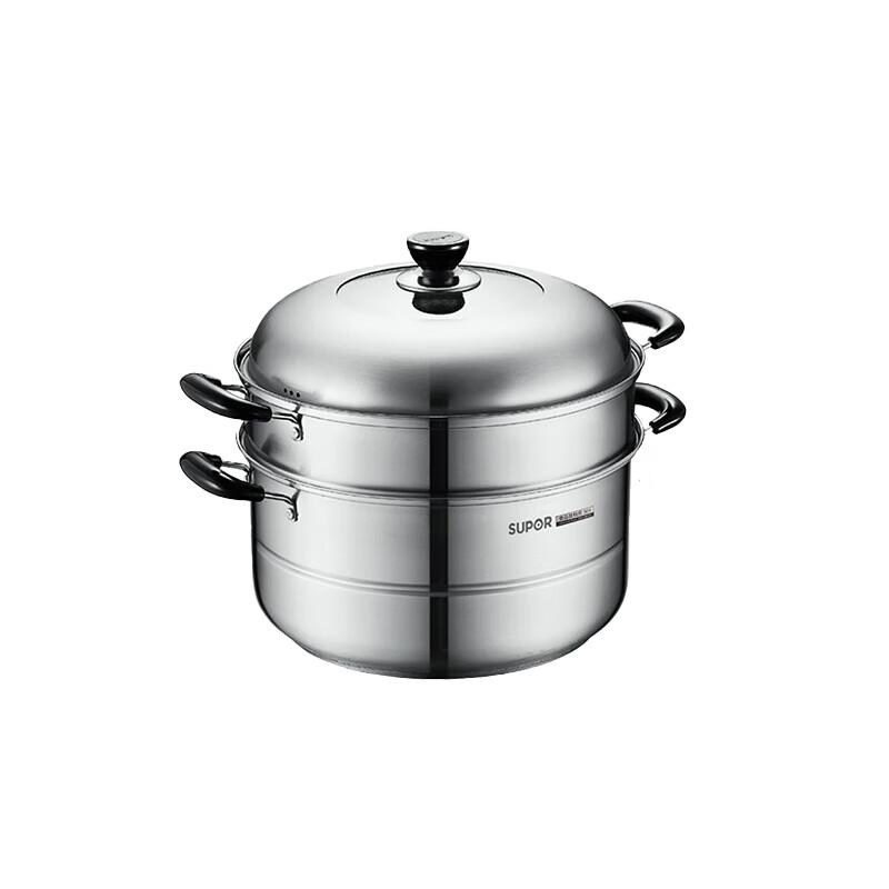 SUPOR 304 Stainless Steel 32cm Double-Layer Steamer and Soup Pot
SUPOR 304 Stainless Steel 32cm Double-Layer Steamer and Soup Pot
