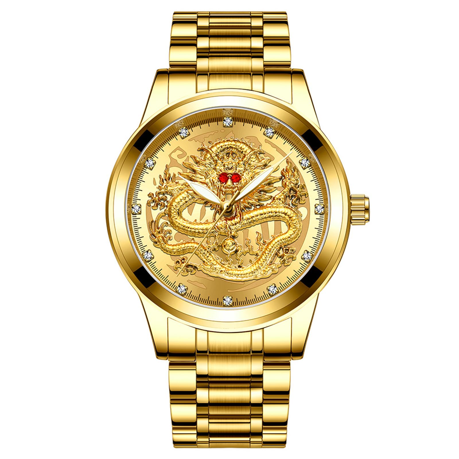 Dragon Watch Analog Chinese Dragon Retro Stainless Steel Band Waterproof Stylish Gold Accessories Day Day Christmas Gift Men s Gold Men s - Father s золотий
Dragon Watch Analog Chinese Dragon Retro Stainless Steel Band Waterproof Stylish Gold Accessories Day Day Christmas Gift Men s Gold Men s - Father s золотий