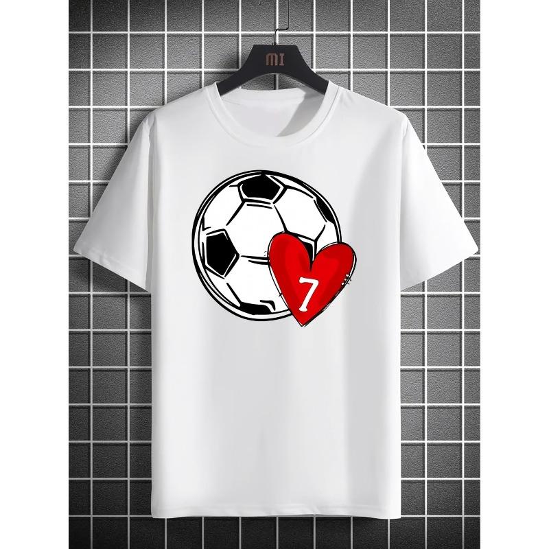Stylish, Casual Men s Short-Sleeve T-Shirt - Featuring A Football Heart Print Design, Easy To Wash, A Sporty Crew Neck Top Suitable For All Seasons S белый
Stylish, Casual Men s Short-Sleeve T-Shirt - Featuring A Football Heart Print Design, Easy To Wash, A Sporty Crew Neck Top Suitable For All Seasons S белый