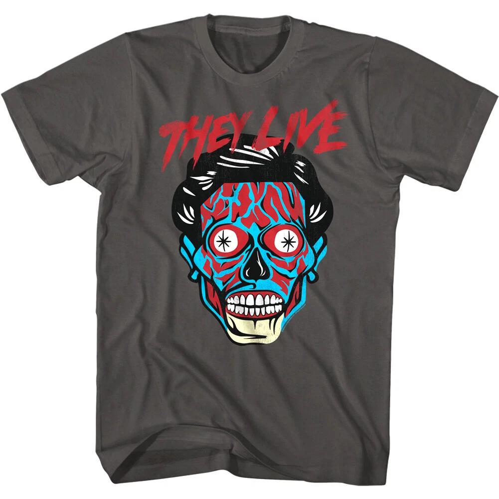 They Live Blue Alien Face Men s T Shirt Horror Movie 80s Film Tee John Nada Carp L
They Live Blue Alien Face Men s T Shirt Horror Movie 80s Film Tee John Nada Carp L