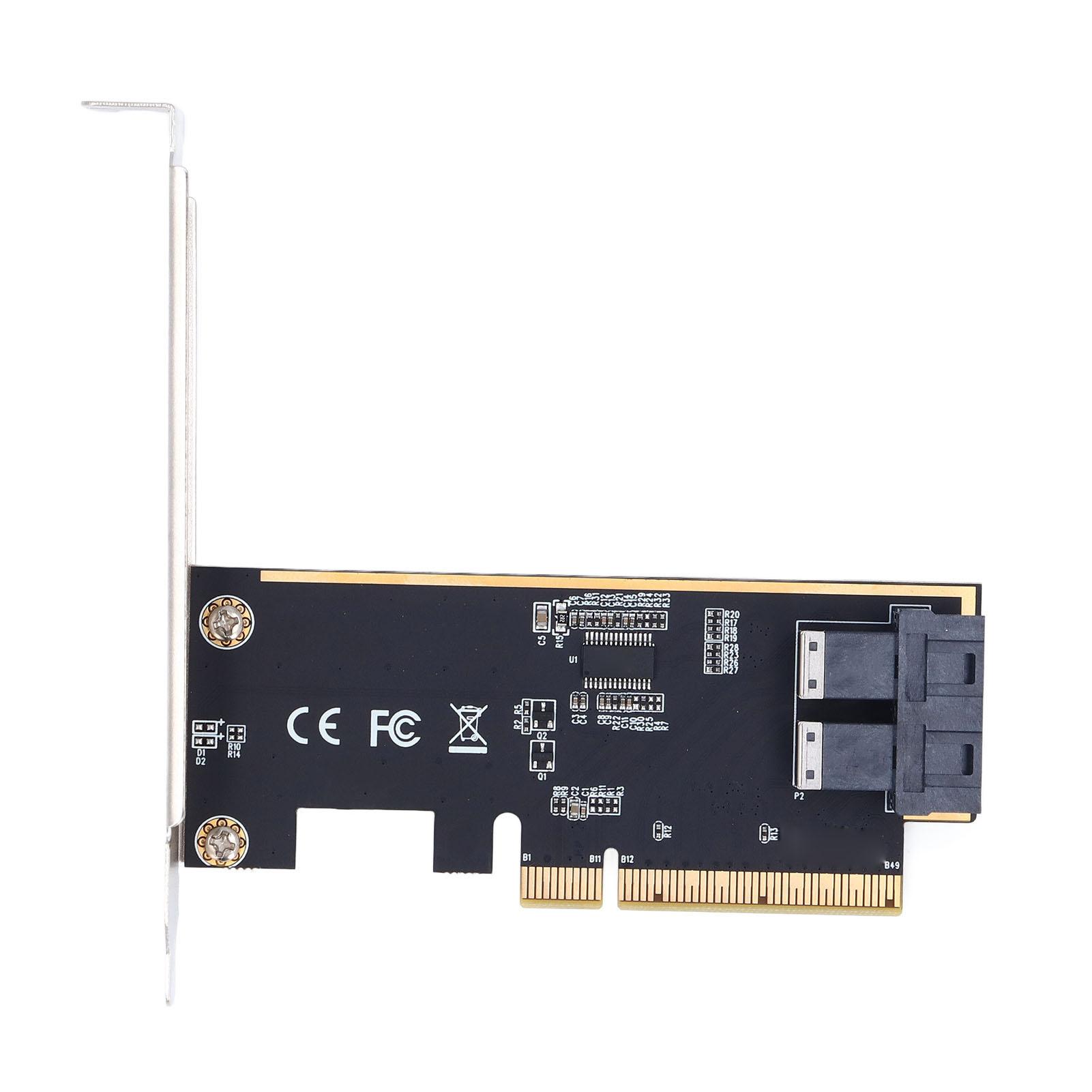 PCIe3.0 X8 to U.2 Adapter Card 64Gbps High Speed PCI Express to Dual Port SFF 8643 Expansion Card
PCIe3.0 X8 to U.2 Adapter Card 64Gbps High Speed PCI Express to Dual Port SFF 8643 Expansion Card