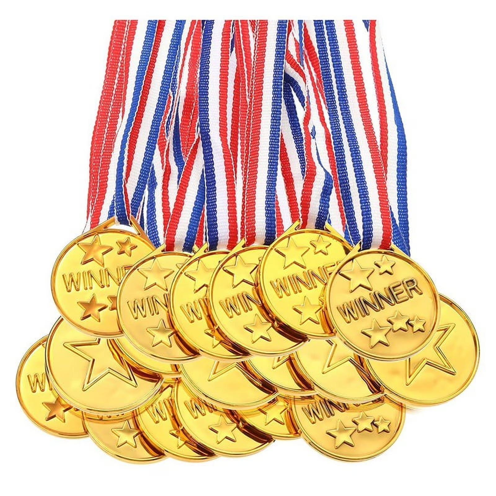 30 Pack Gold Plastic Winner Medals Award Medals For Kids - Perfect For Sports, Competition And Party Favors One Size
30 Pack Gold Plastic Winner Medals Award Medals For Kids - Perfect For Sports, Competition And Party Favors One Size