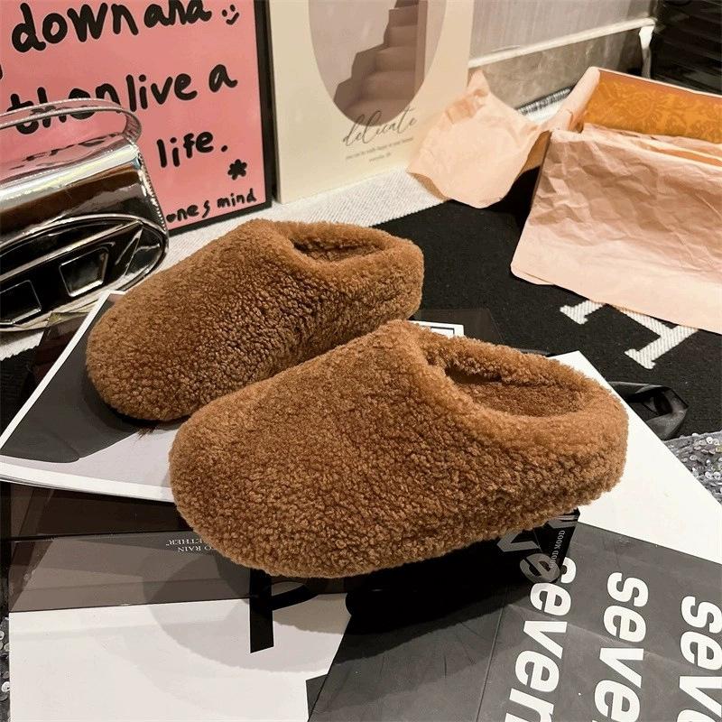 Niche trendy brand autumn and winter new lamb wool warm bag head one pedal lazy flat-bottomed slippers women 40 верблюд
Niche trendy brand autumn and winter new lamb wool warm bag head one pedal lazy flat-bottomed slippers women 40 верблюд