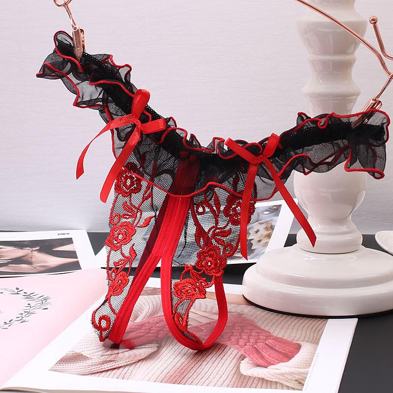 Women s Underwear Lingerie G String Embroidery Femal Sexy Open crotch Thong Low-Waist Panties N23
Women s Underwear Lingerie G String Embroidery Femal Sexy Open crotch Thong Low-Waist Panties N23