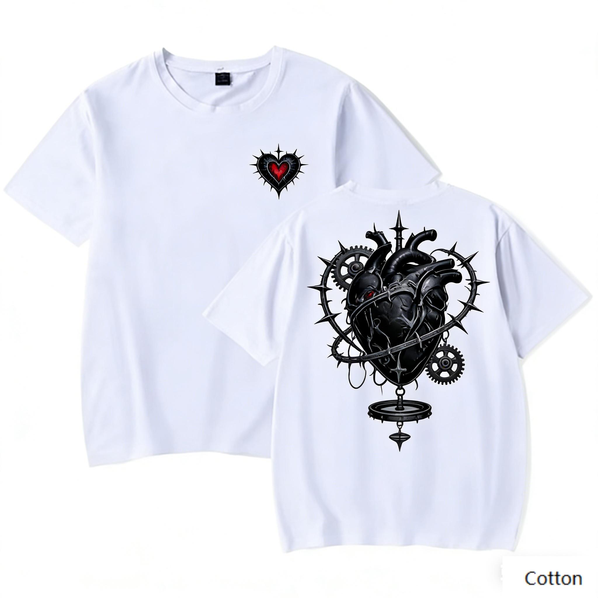 Oversized TShirt with Mechanical Heart Thorn Graphic Loose Streetwear Style Soft Breathable Fabric Classic Crew Neck 2XL
Oversized TShirt with Mechanical Heart Thorn Graphic Loose Streetwear Style Soft Breathable Fabric Classic Crew Neck 2XL