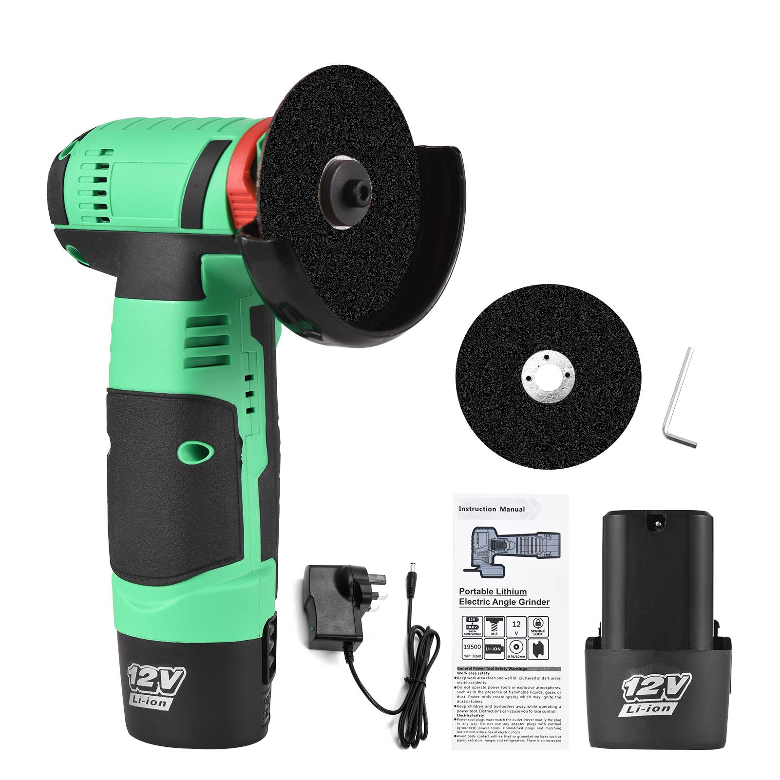 12 В аккумуляторная угловая шлифовальная машина, набор инструментов, портативная литиевая электрическая угловая шлифовальная машина, 19500 об/мин, мини зелёный
12 В аккумуляторная угловая шлифовальная машина, набор инструментов, портативная литиевая электрическая угловая шлифовальная машина, 19500 об/мин, мини зелёный