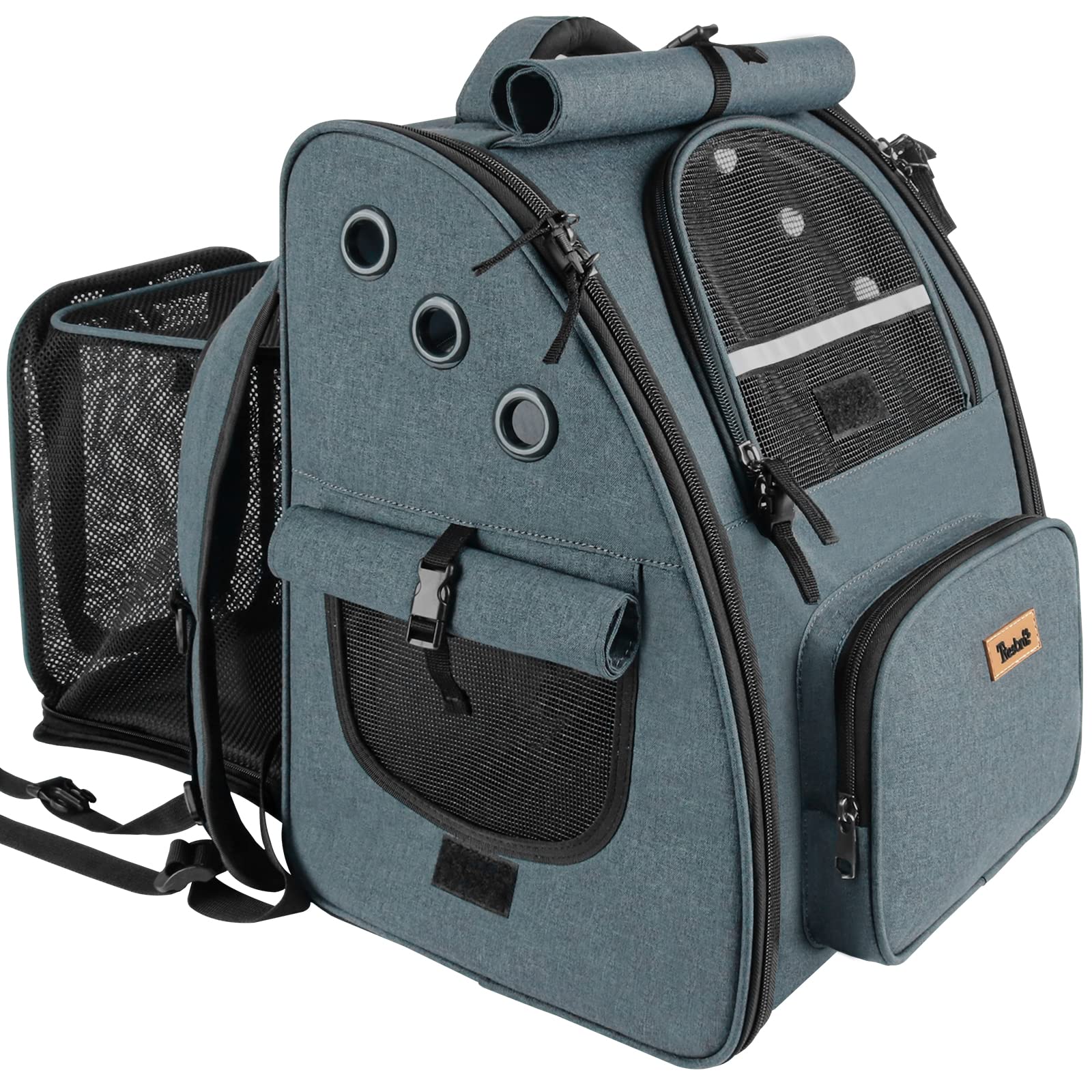 Tresbro Expandable Dog Cat Backpack Model Pet Carrier with Lockable Double Zipper and Curtain for Small Hospital and Disaster Carry Dark Gray [Latest
Tresbro Expandable Dog Cat Backpack Model Pet Carrier with Lockable Double Zipper and Curtain for Small Hospital and Disaster Carry Dark Gray [Latest