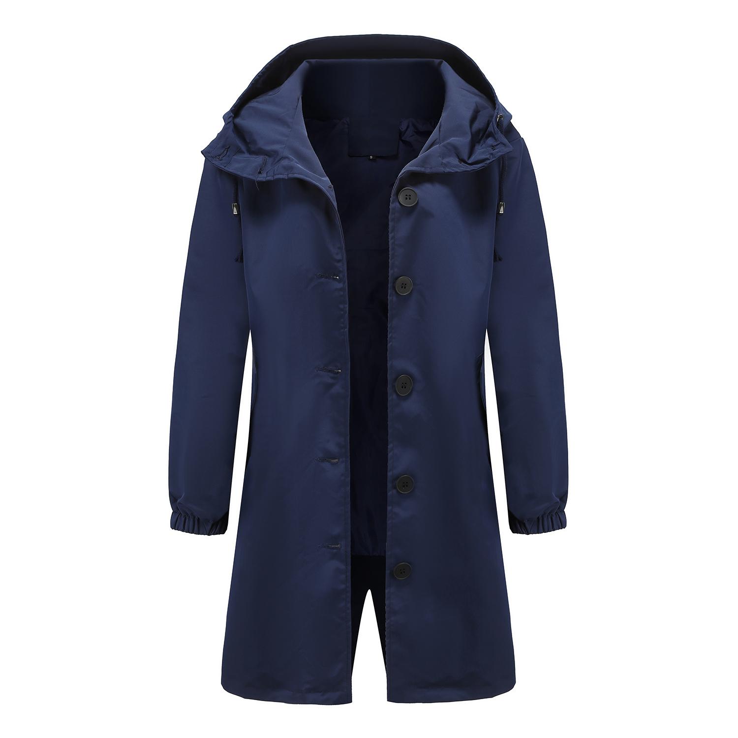 Ветровка для женщин с капюшоном на пуговицах, свободная повседневная ветровка большого размера, водонепроницаемая верхняя одежда, длинный плащ, ветрозащитная куртка для бега и прогулок на открытом воздухе 2XL темно-синий
Ветровка для женщин с капюшоном на пуговицах, свободная повседневная ветровка большого размера, водонепроницаемая верхняя одежда, длинный плащ, ветрозащитная куртка для бега и прогулок на открытом воздухе 2XL темно-синий