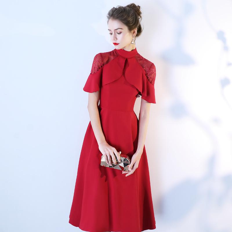 Evening dress medium and long new model dignified and elegant rotator sleeve party dress host dress XXXL бордовий
Evening dress medium and long new model dignified and elegant rotator sleeve party dress host dress XXXL бордовий