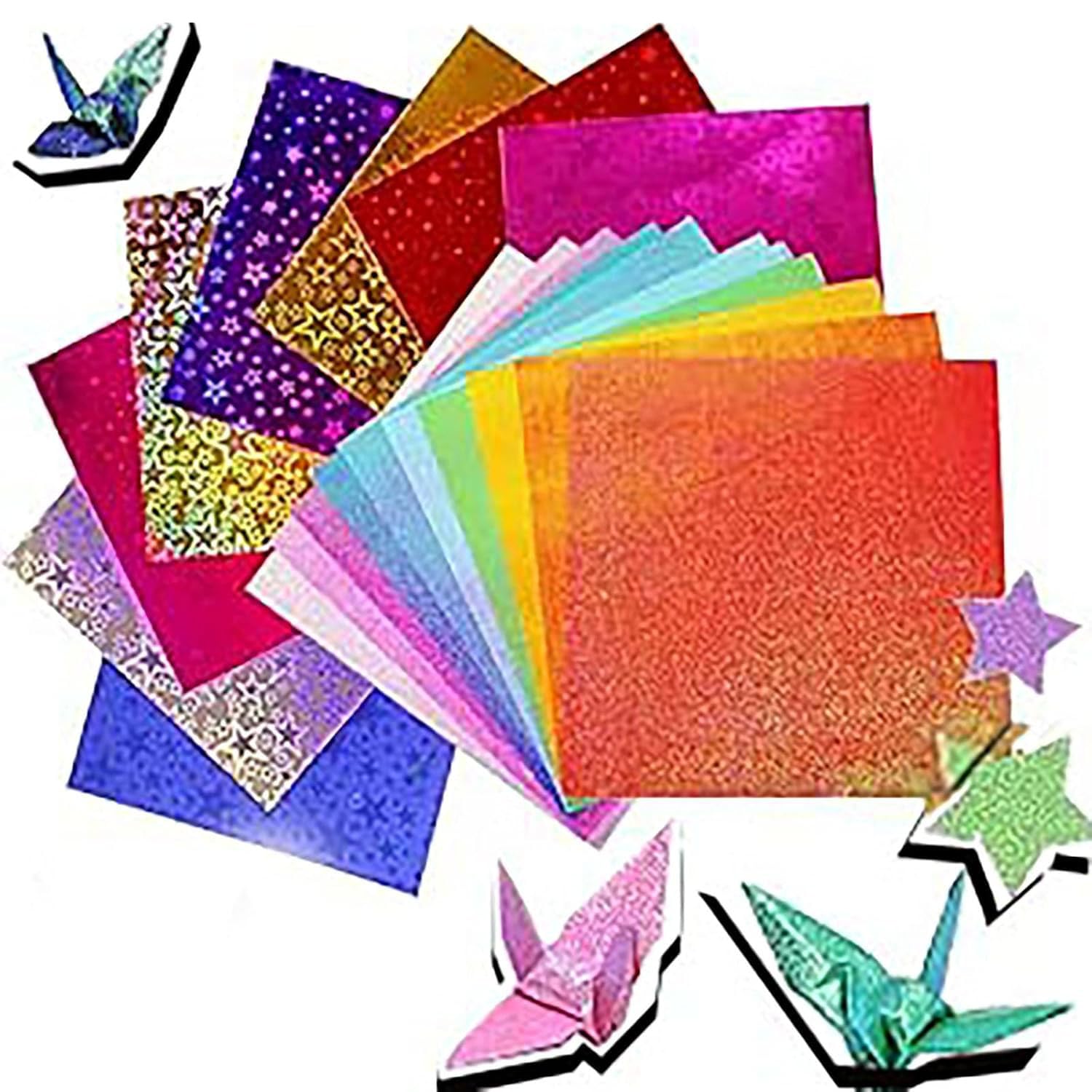 LUYING Glitter Paper Aurora Color Horigami 15cm Paper Colorful Thousand Cranes Origami Decoration DIY Paper Handicraft Paper 100 Sheets
LUYING Glitter Paper Aurora Color Horigami 15cm Paper Colorful Thousand Cranes Origami Decoration DIY Paper Handicraft Paper 100 Sheets