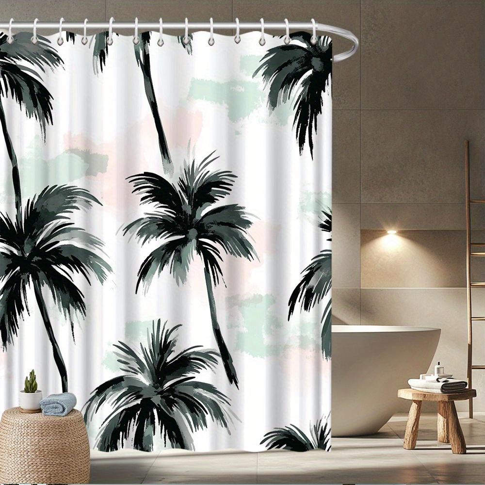 Tropical Palm Shower Curtain – Watercolor Black & Green Fronds On Soft White Background, Waterproof Polyester, 72X72 Inch W60H190(CM)-1 Pcs
Tropical Palm Shower Curtain – Watercolor Black & Green Fronds On Soft White Background, Waterproof Polyester, 72X72 Inch W60H190(CM)-1 Pcs