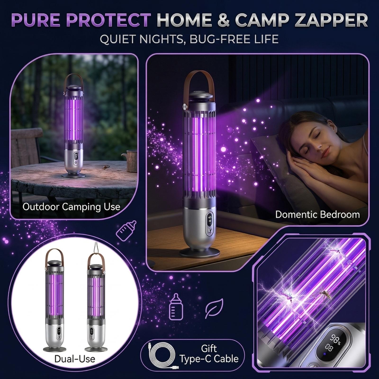 Electric Lamp UV Light Attractant Zapper for Home Outdoor Camping one size чёрный
Electric Lamp UV Light Attractant Zapper for Home Outdoor Camping one size чёрный