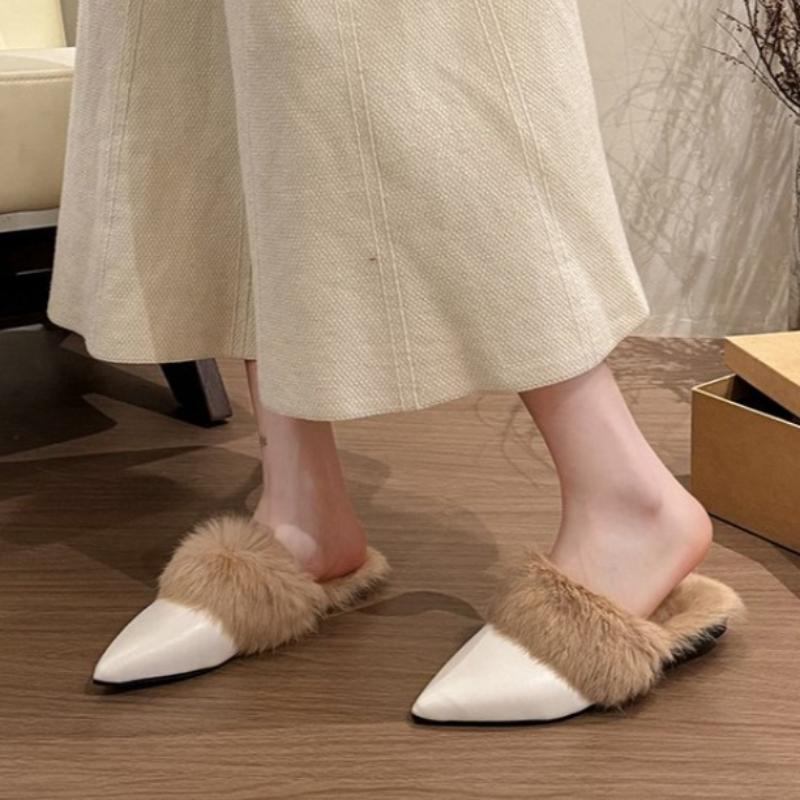 Winter New Baotou Slippers Women s Fashion Pointed Head Plus Fleece Slip-on Soft Soles Non-slip Comfortable slippers 35
Winter New Baotou Slippers Women s Fashion Pointed Head Plus Fleece Slip-on Soft Soles Non-slip Comfortable slippers 35