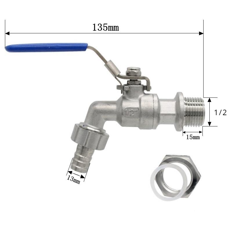 1/2 3/4 1 BSP Male To Hose Barb 304 Stainless Steel Ball Valve Water Faucet Spigot Home Garden Outdoor Antifreeze BSP Male
1/2 3/4 1 BSP Male To Hose Barb 304 Stainless Steel Ball Valve Water Faucet Spigot Home Garden Outdoor Antifreeze BSP Male