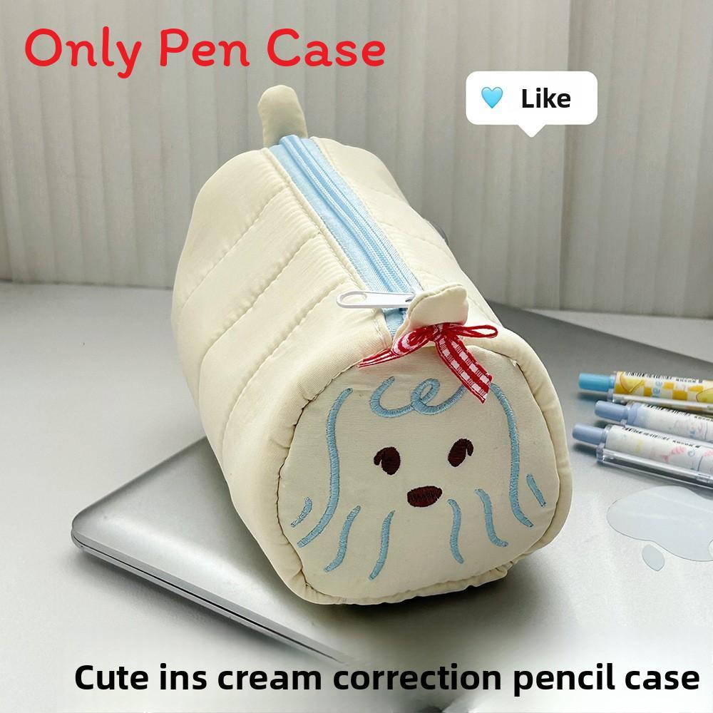 Cream Cartoon Pencil Case With Large Capacity For Students And Office Use
Cream Cartoon Pencil Case With Large Capacity For Students And Office Use