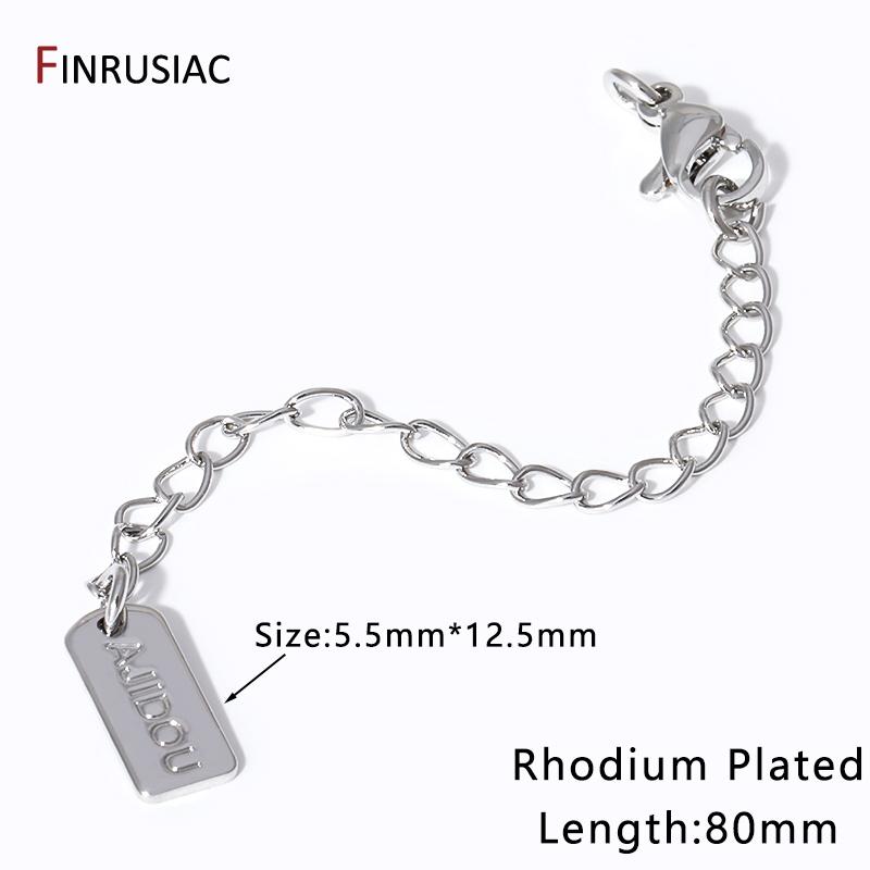 80mm Extension Tail Chain Lobster Clasp 18K Gold Plated Brass Extension Rectangular Tag Chain For DIY Jewelry Making Supplies 1 piece
80mm Extension Tail Chain Lobster Clasp 18K Gold Plated Brass Extension Rectangular Tag Chain For DIY Jewelry Making Supplies 1 piece