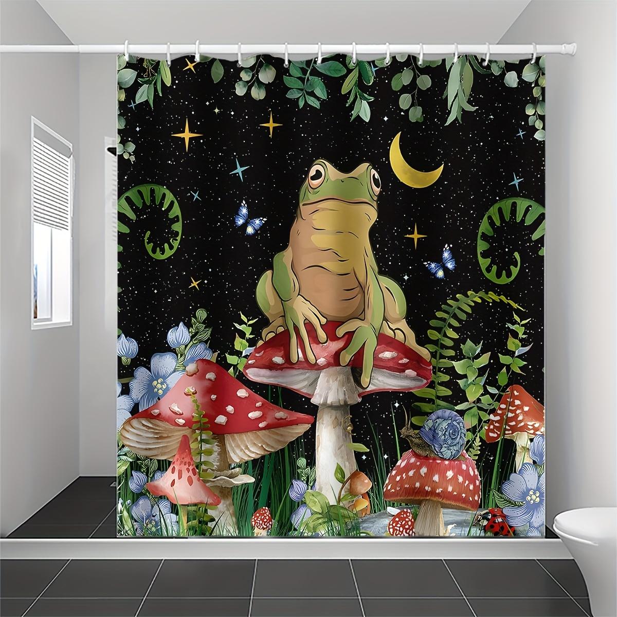 Shower Curtain: Enchanted Forest Design with Frog and Mushrooms for a Magical Bathroom Decor W90XH180cm
Shower Curtain: Enchanted Forest Design with Frog and Mushrooms for a Magical Bathroom Decor W90XH180cm