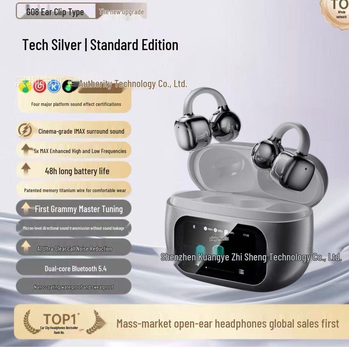 Butterfly Diamond Buckle Bluetooth Earbuds with AI Touch Screen Translation
Butterfly Diamond Buckle Bluetooth Earbuds with AI Touch Screen Translation