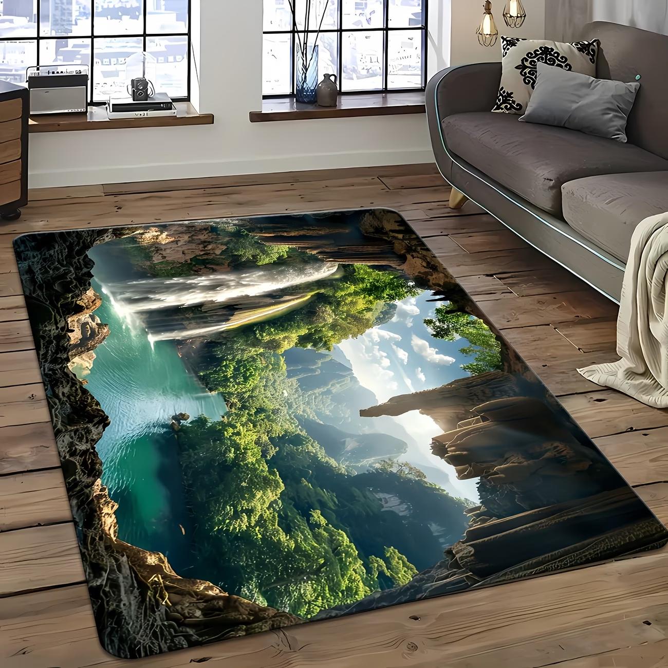 2D Waterfall Landscape Area Rug for Bedroom Living Room Office Non Slip Washable Floor Mat Home Decorative Carpet for Indoor Use 40X60CM
2D Waterfall Landscape Area Rug for Bedroom Living Room Office Non Slip Washable Floor Mat Home Decorative Carpet for Indoor Use 40X60CM